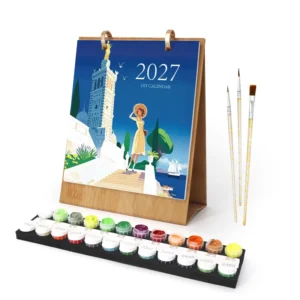 Paint by Numbers Desk Calendar DIY Art Painting Kit Custom Design Home Decor Gift