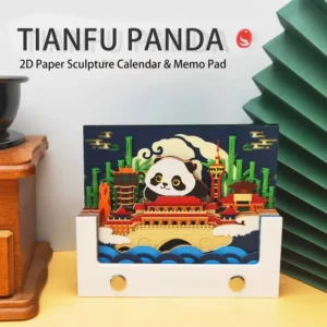 Panda Memo Pad with Calendar Bookmarks, Sticky Notes, and Decompression Toy