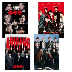 Paper-Based Rectangle Poster Featuring RM, Jin, V, Suga, J-Hope, Jung Kook, and Jimin