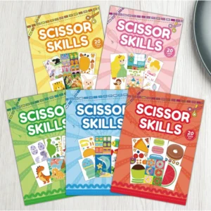 Paper Cutting Book Set, Scissor Skills Training DIY Game for Kids
