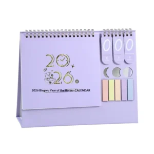 Paper Desktop Calendar Digital Printing Custom Size Work Monthly Plan