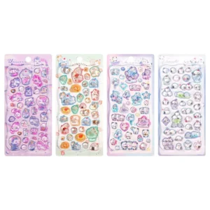 Pastel Unicorn Cat Epoxy Bubble Stickers, Star Cloud Heart Clear 3D Gloss Puffy Decals Journal Phone Cup DIY Craft Decor
