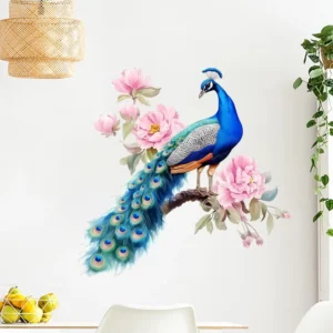 Peacock Wall Stickers PVC Vinyl Custom Printed Decorative Decals