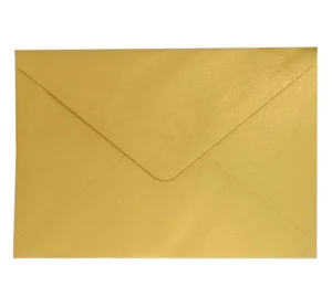 Pearlescent Gold Paper Envelope for Postcards, Letters, Invitations, and Business Packaging
