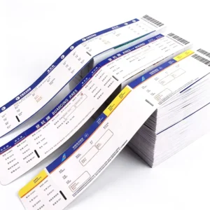 Perforated Blank Thermal Airline Boarding Pass and Flight Ticket Label