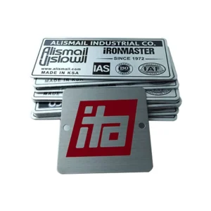 Permanent Adhesive Anodized Aluminium and Stainless Steel Metal Labels, Etched Engraved Nameplates