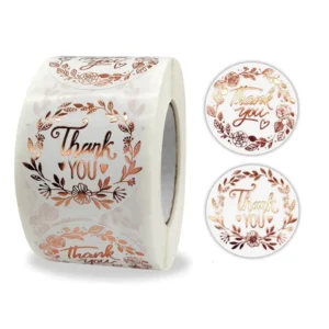 Personalised Round Transparent Roll Label Stickers for Packaging