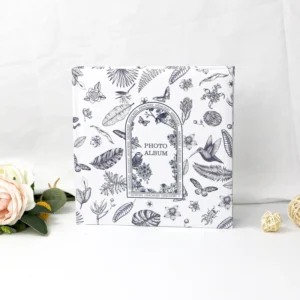 Personalized 4×6 Photo Album with 100-Photo Capacity Vintage Printed Hardcover for Family and Travel