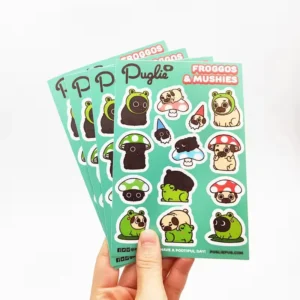 Personalized Adhesive Paper Vinyl Cartoon Sticker Sheet Waterproof Kiss-Cut