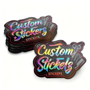 Personalized Adhesive Raised Spot UV Logo Sticker Labels Waterproof Vinyl Letter Die-Cut Stickers