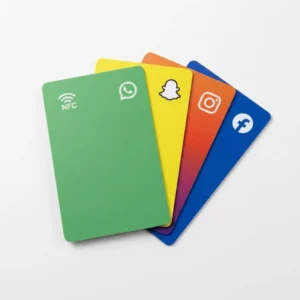 Personalized CR80 Plastic RFID NFC Business Card 13.56MHz Waterproof Programmable QR Code for Social Media and Hotel