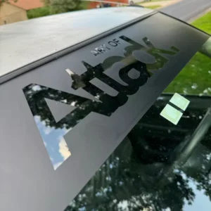 Personalized Car Windshield Vinyl Banner Decal Custom Cut-Out Sunstrip No Background Any Text Matte Gloss Finish