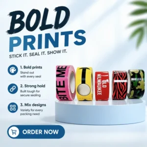 Personalized Colorful Cloth Acrylic Duct Tape, Single-Sided, Waterproof, Easy-Tear, for Seam Fixing and Wedding Ceremonies
