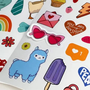 Personalized Custom Cartoon Die Cut Waterproof Sticker Printing Transparent Cute Clear Promotional Sticker Sheets