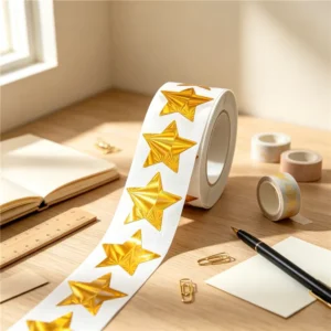 Personalized Custom Round Paper or Vinyl Adhesive Waterproof Sticker Label Printing Roll