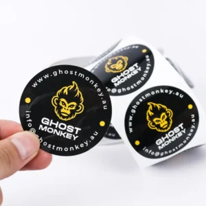 Personalized Custom Round Paper or Vinyl Adhesive Waterproof Sticker Roll with Logo Printing