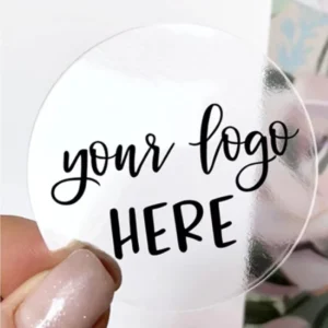 Personalized Customized Round Transparent Label Clear Custom Stickers Roll Private Logo Label for Packaging