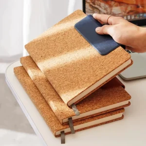 Personalized Eco Friendly Cork Linen Hardcover Notebook Recycled Paper Journal for Corporate Gift Notebook