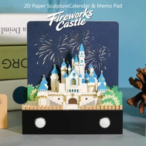 Personalized Handmade 2D Memo Pad Paper Carving Weekly Calendar