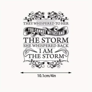 Personalized “I Am the Storm” Durable Waterproof Reusable Thermoplastic Elastomer Exterior Car Decal