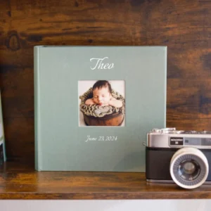 Personalized Linen Baby Photo Album
