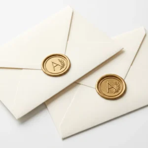 Personalized Printable White Addressing Wedding Invitation Envelope with Wax Seal Stamp