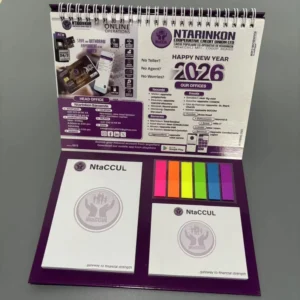 Personalized Promotional Office Custom Print Monthly Planner Folding Daily Printing Desk Table Calendar With Sticky Note