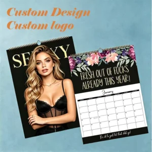 Personalized Spiral Wall Calendar with Hanger, 12-Month Home and Office Planner