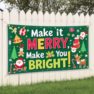 Personalized Waterproof Foldable Portable Vinyl Banner with Digital Printing for Wedding Party Events