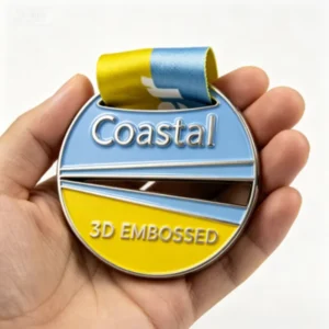 Personalized Zinc Alloy Half Marathon Medal Laser Engraved Polished Finish UV Printed Custom Logo Small MOQ