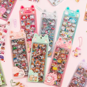 Pet Planet Series Cartoon Waterproof PVC Decorative Stickers 10 Sheets Per Pack