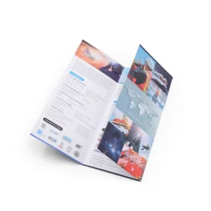 Pharmaceutical Leaflet Folding Machine Custom Design 157G Coated Paper Cardboard Offset Paper Courier Flyer
