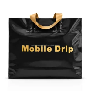 Pink Die-Cut Clear Waterproof Cloth Shopping Bag with Custom Logo Printed Handle for Retail Socks