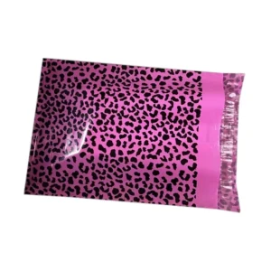 Pink Poly Mailer Bags Strong Adhesive Biodegradable Envelopes for Shoe and Sock Packaging with Pocket