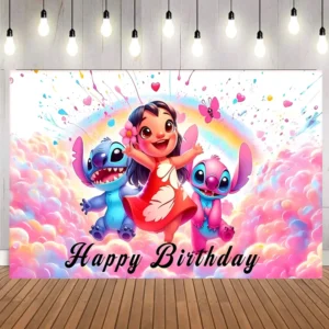 Pink Theme Backdrop Baby Shower Boy or Girl Birthday Party Decoration Backdrop Banner Background