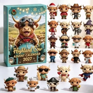 Plastic Animals Maternity Highland Cow Advent Calendar Blind Box