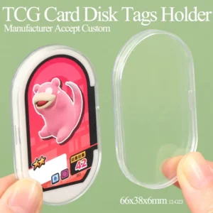 Plastic Oval Tag Holder Storage Case for Shining Star Mezastar Card Holder Protective Cover Box