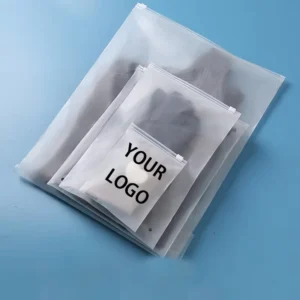 Plastic Resealable Matte Frosted Zipper Garment Packaging Bag