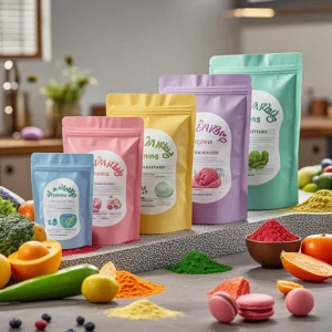 Plastic Zipper Smell-Proof Stand-Up Pouches for Matcha Powder