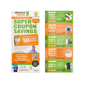 Plumbing Advertising Fridge Magnet Card with DL Paper Flyer