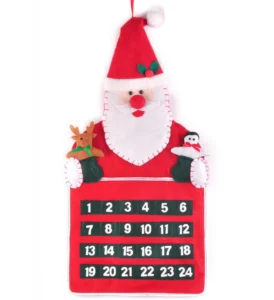 Plush Christmas Table Decoration Santa Claus Advent Calendar