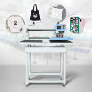 Pneumatic Dual Station Heat Press Machine 16×20 40×50 Automatic T-Shirt Transfer Printing Laser