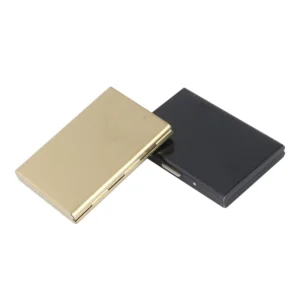 Polished Aluminum Metal Business Card Holder Case, Personalized Name