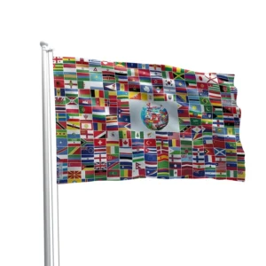 Polyester 3×5 Ft Custom-Printed International National Flag Banners