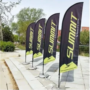 Polyester Custom Flying Beach Advertising Flag Banner