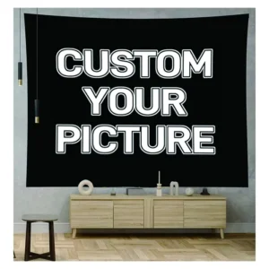 Polyester Custom Printed Wall Tapestry Banner for Family and Wedding