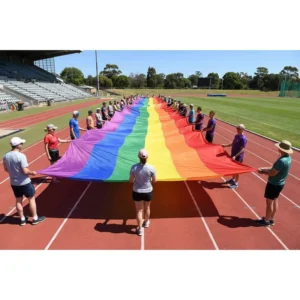 Polyester Digital Printing Custom Logo Sports Event Advertising Large Mesh Banner with Grommets