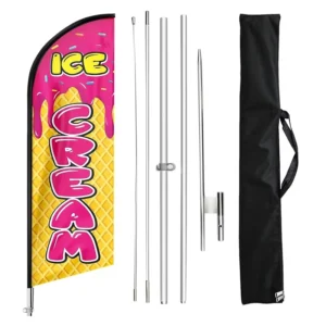 Polyester Double Sided Custom Feather Flag for Outdoor Events