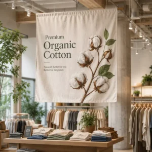 Polyester Fabric Banner with Reinforced Edges and Grommets