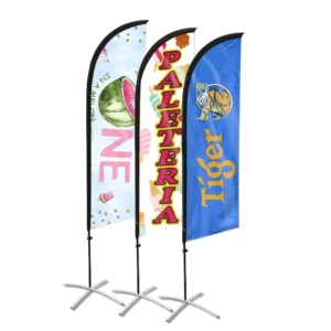 Polyester Feather Flag Banner with Aluminum Flagpole and Base Kit